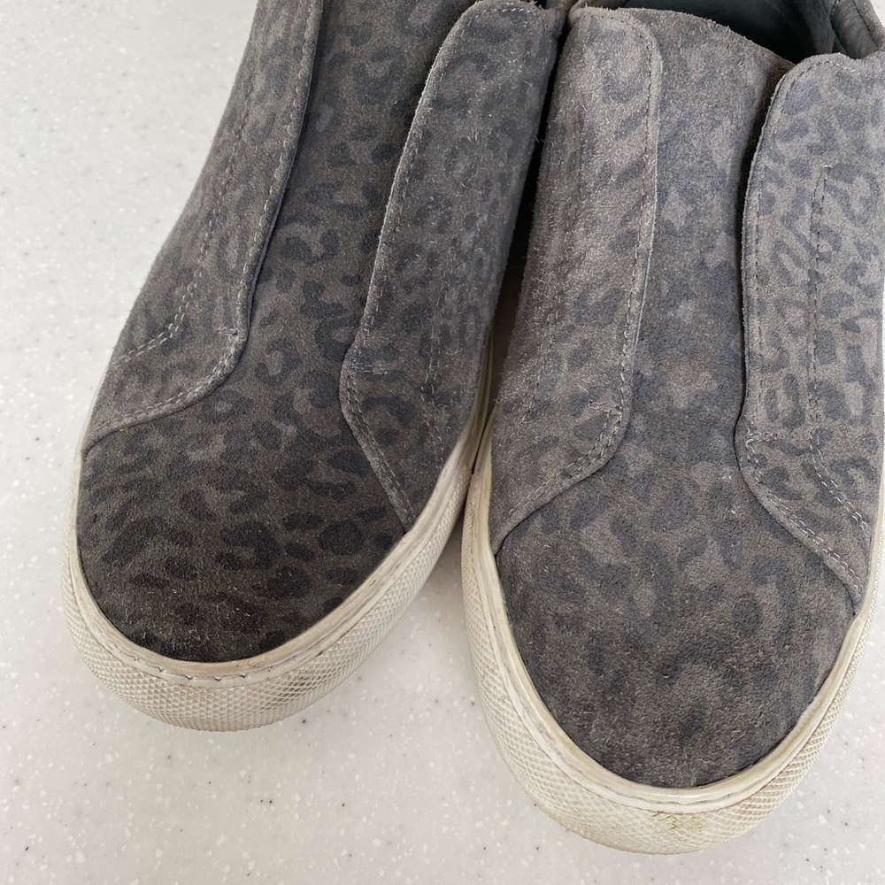 J/Slides Gray Leopard Print Heidi Slip On Platfor… - image 3